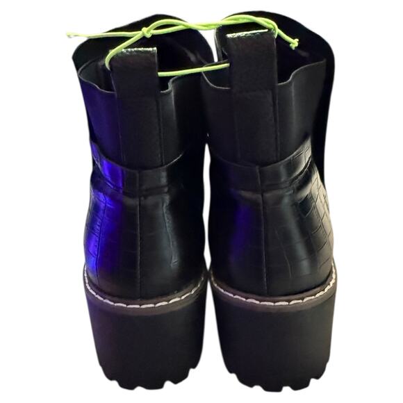 Rampage Sacha Black Ankle Wedge Boots Size 10 - Picture 5 of 8